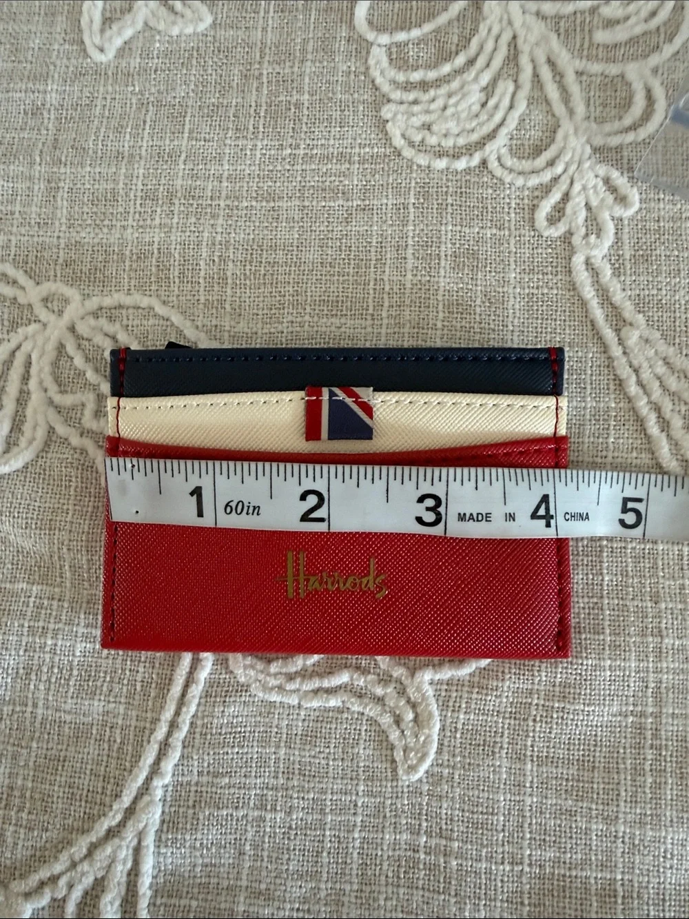 Harrods EC Union Jack Stratford Tricolor Card Holder Unisex